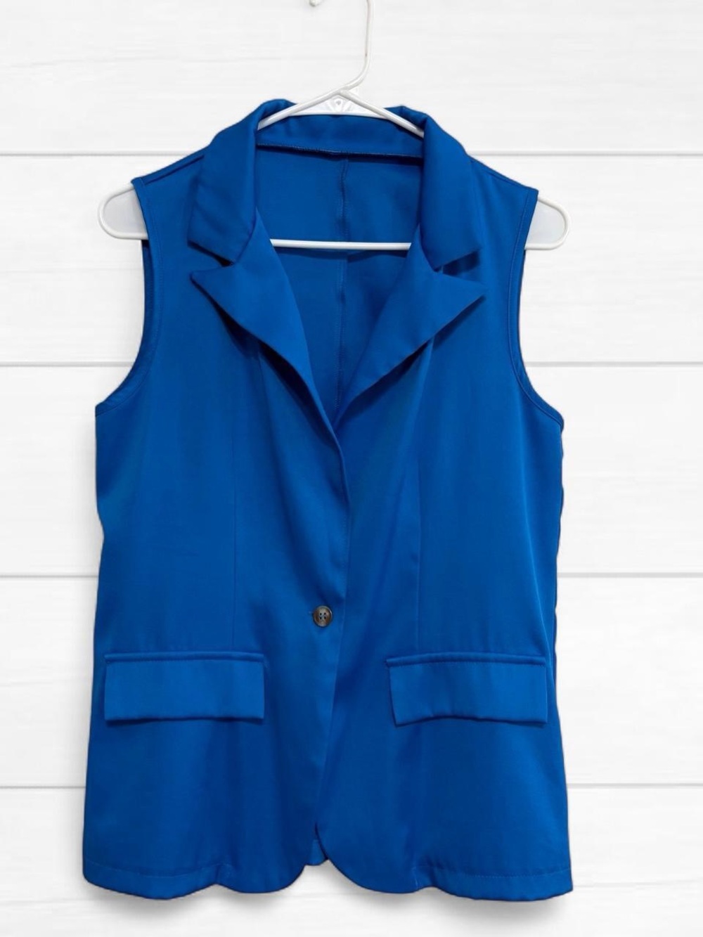 SHEIN Sleeveless Blue Blazer - Women's